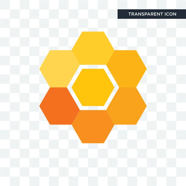 Wabenvektorsymbol isoliert auf transparentem Hintergrund, honigfarben — Stockvektor