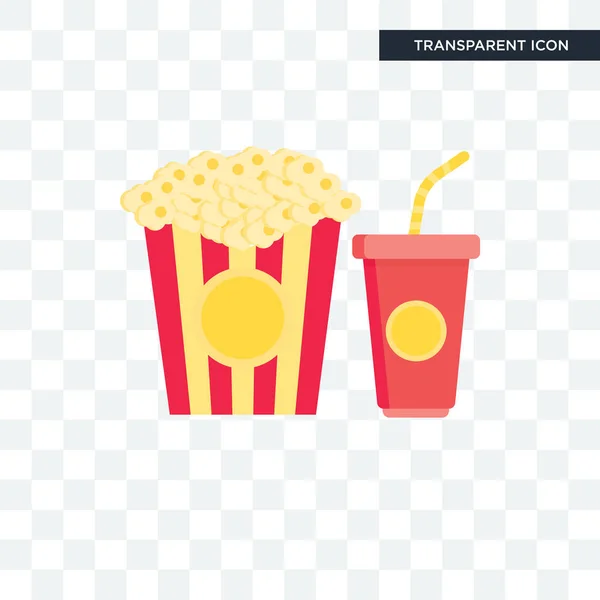 Popcorn vector pictogram geïsoleerd op transparante achtergrond, Popcorn — Stockvector