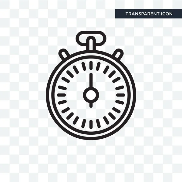 Stopwatch vector icon isolated on transparent background, Stopwa — Stock Vector