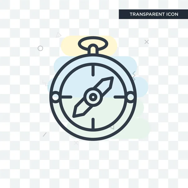 Kompas vector pictogram geïsoleerd op transparante achtergrond, kompas — Stockvector