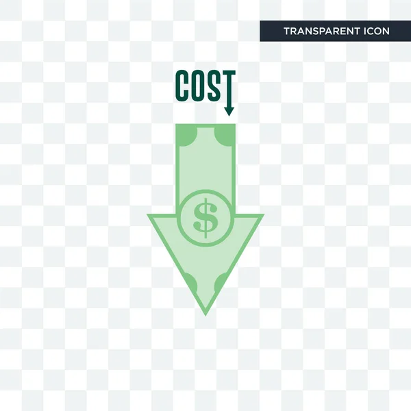 Kosten uction vector pictogram geïsoleerd op transparante achtergrond, kosten — Stockvector