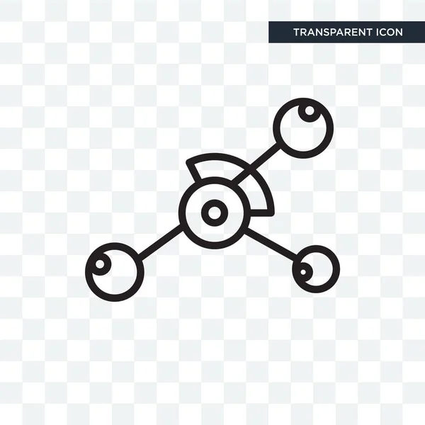 Moleculen vector pictogram geïsoleerd op transparante achtergrond, moleculen logo ontwerp — Stockvector