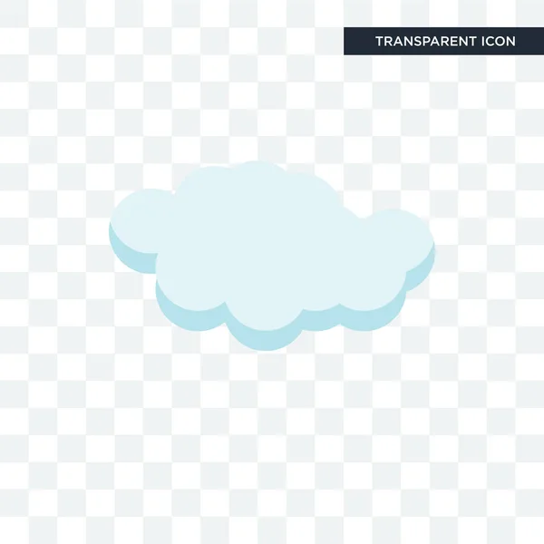 Cloude vector pictogram geïsoleerd op transparante achtergrond, Cloude lo — Stockvector