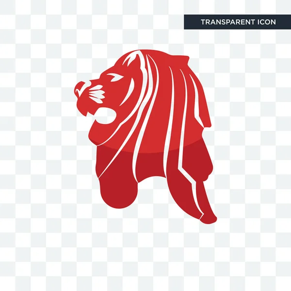 Ícone do vetor leão singapore isolado em fundo transparente, s —  Vetores de Stock