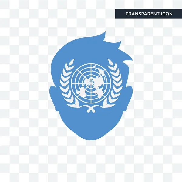 Icône vectorielle des Nations Unies isolée sur fond transparent, U — Image vectorielle