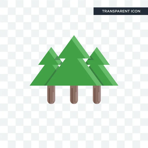 Boom vector pictogram geïsoleerd op transparante achtergrond, boom logo d — Stockvector