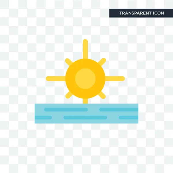 Ícone de vetor Sunrise isolado em fundo transparente, Nascer do sol — Vetor de Stock