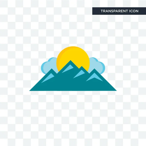 Icona vettoriale di montagna isolata su sfondo trasparente, Mountai — Vettoriale Stock