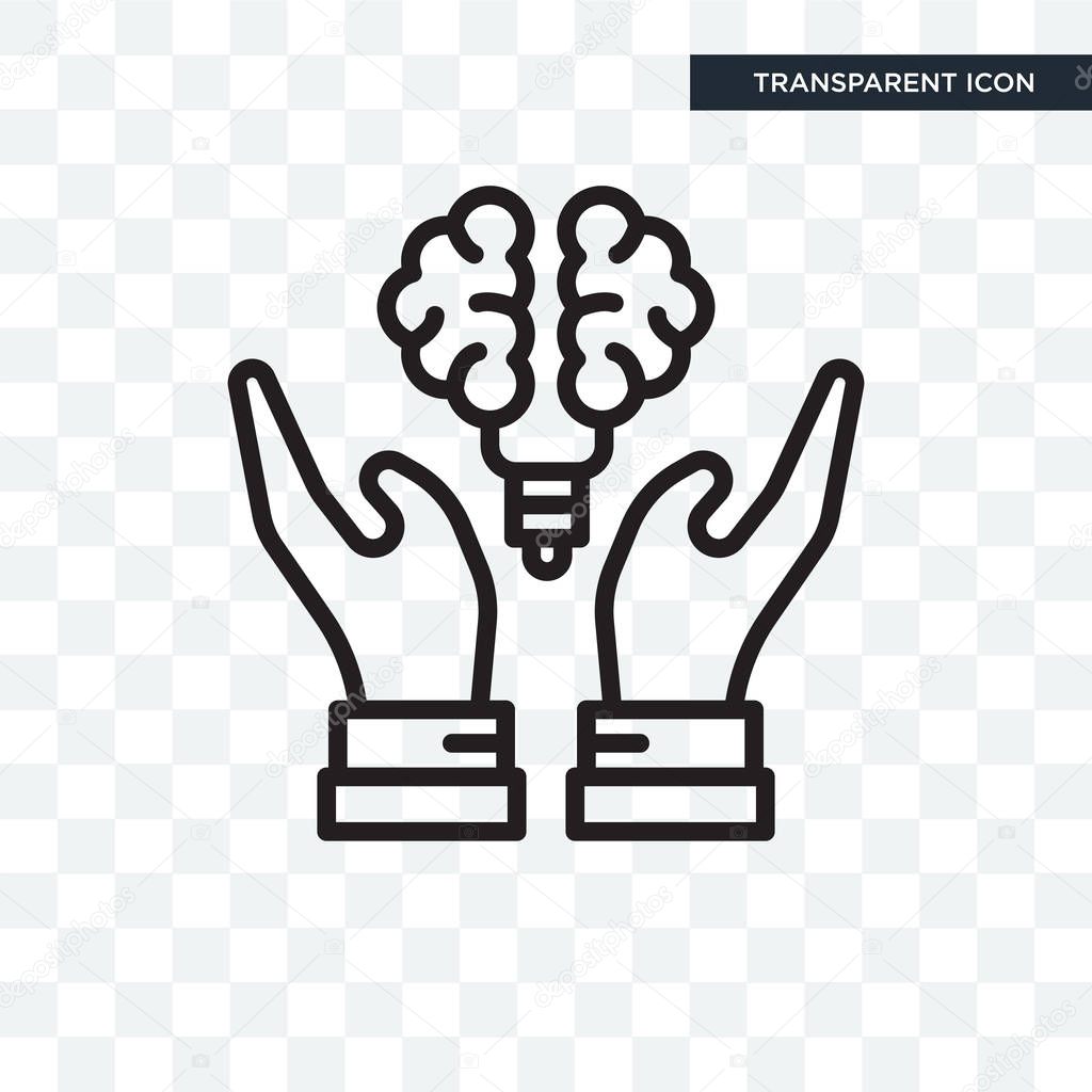 Intellectual vector icon isolated on transparent background, Intellectual logo concept