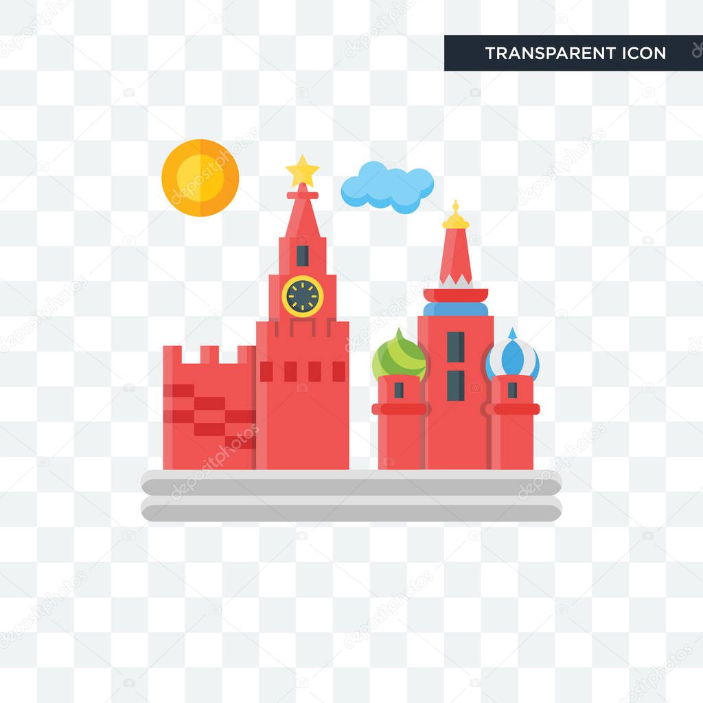 Moscow vector icon isolated on transparent background, Moscow logo concept