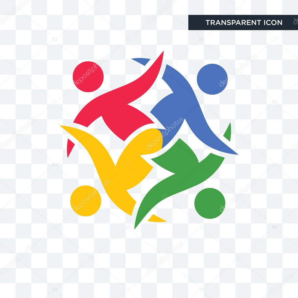 Unity vector icon isolated on transparent background, unity logo concept