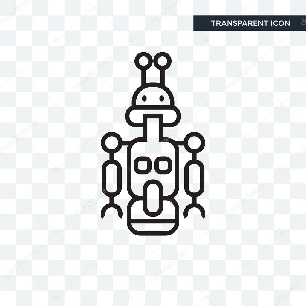 Droid vector icon isolated on transparent background, Droid logo concept