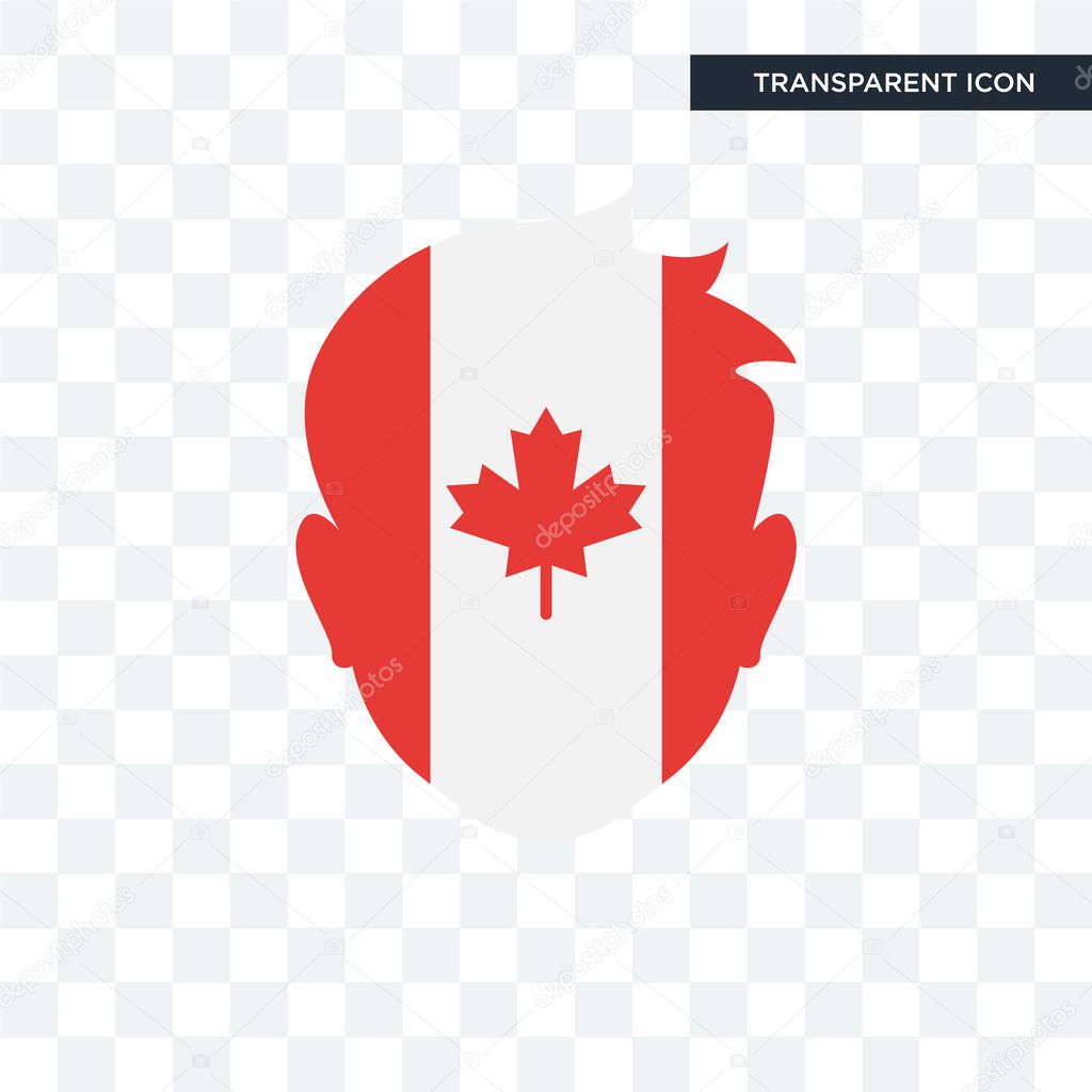 Canada vector icon isolated on transparent background, Canada logo concept