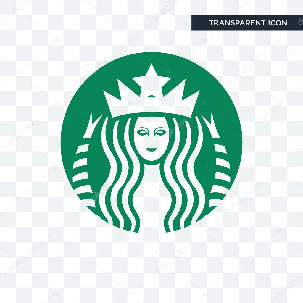 Starbucks vector icon isolated on transparent background, starbucks logo concept