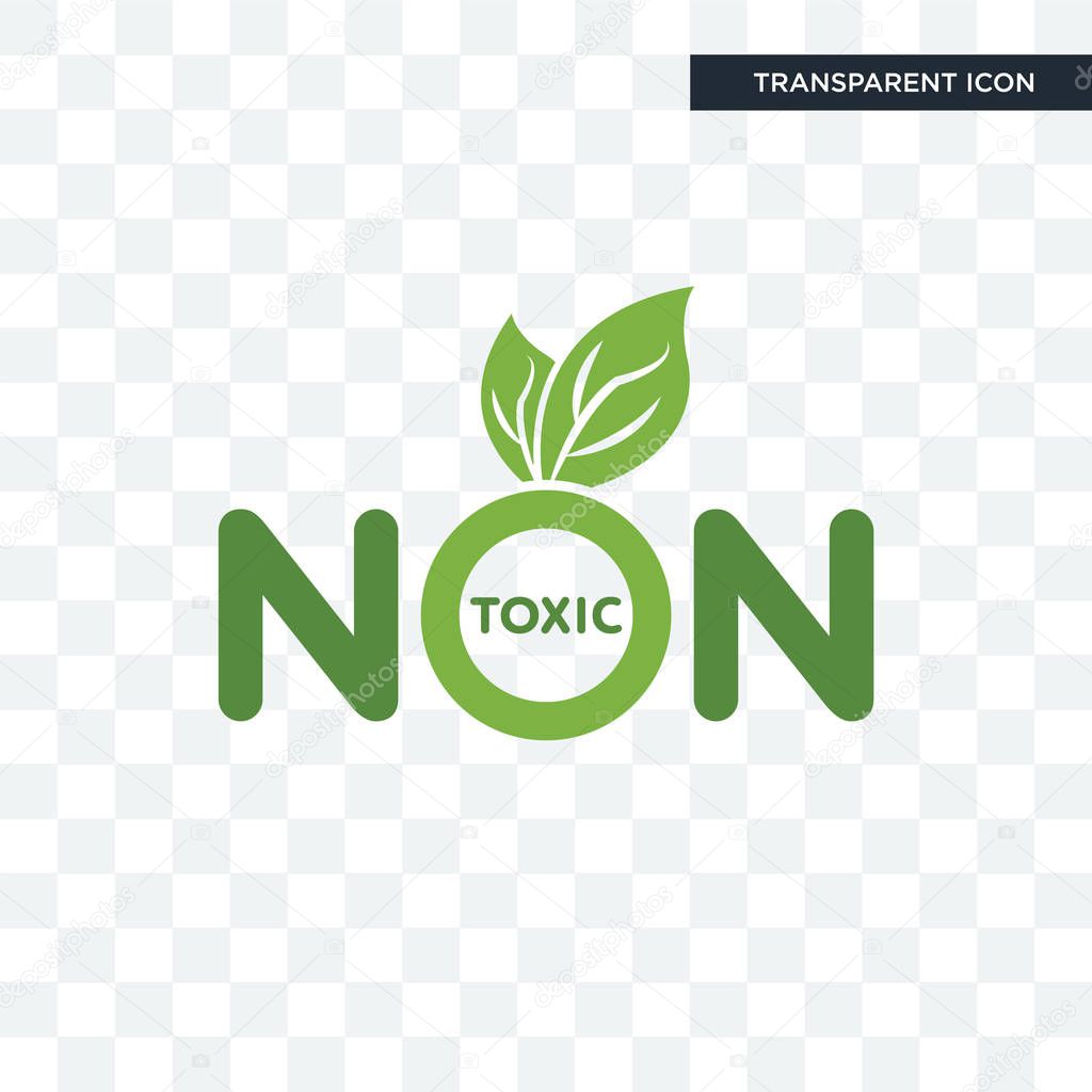 Non toxic vector icon isolated on transparent background, non toxic logo concept