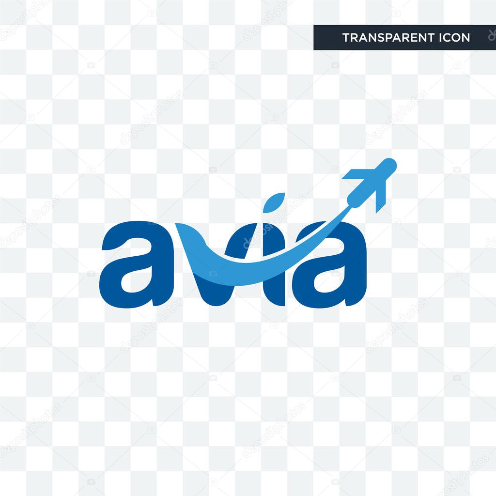 Avia vector icon isolated on transparent background, avia logo concept