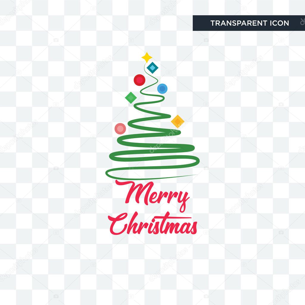 Merry christmas vector icon isolated on transparent background, merry christmas logo concept