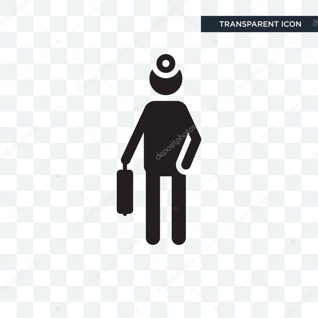 Doctor vector icon isolated on transparent background, Doctor logo concept