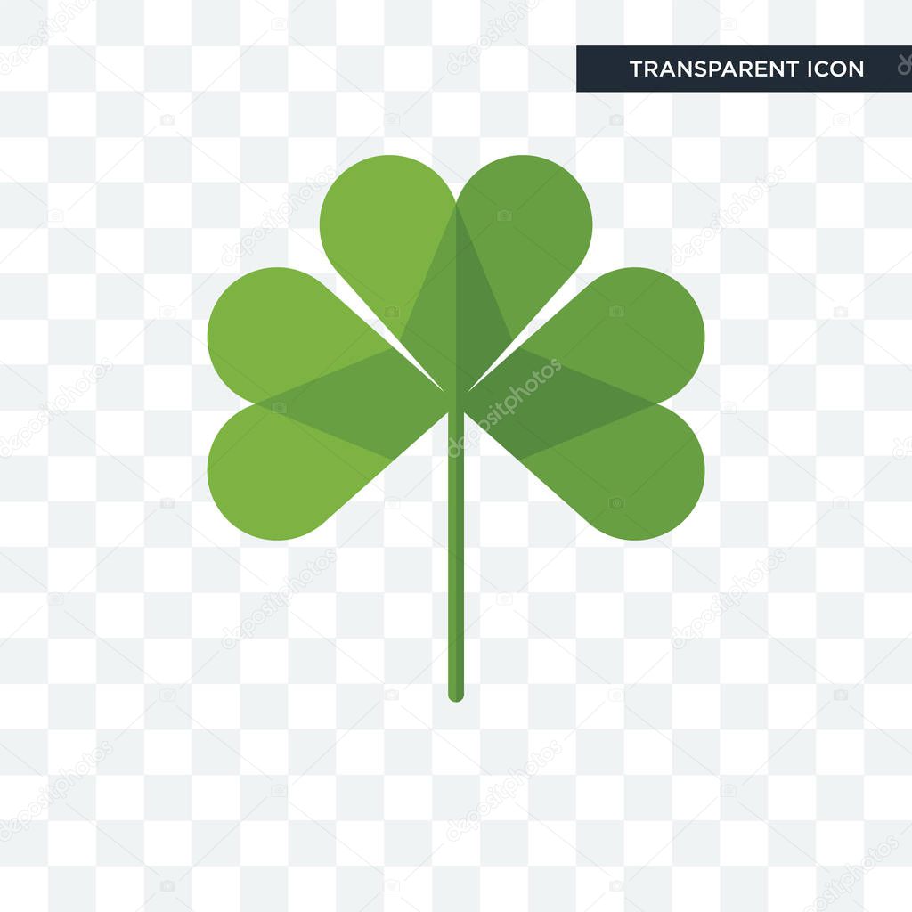 three leaf clover vector icon isolated on transparent background