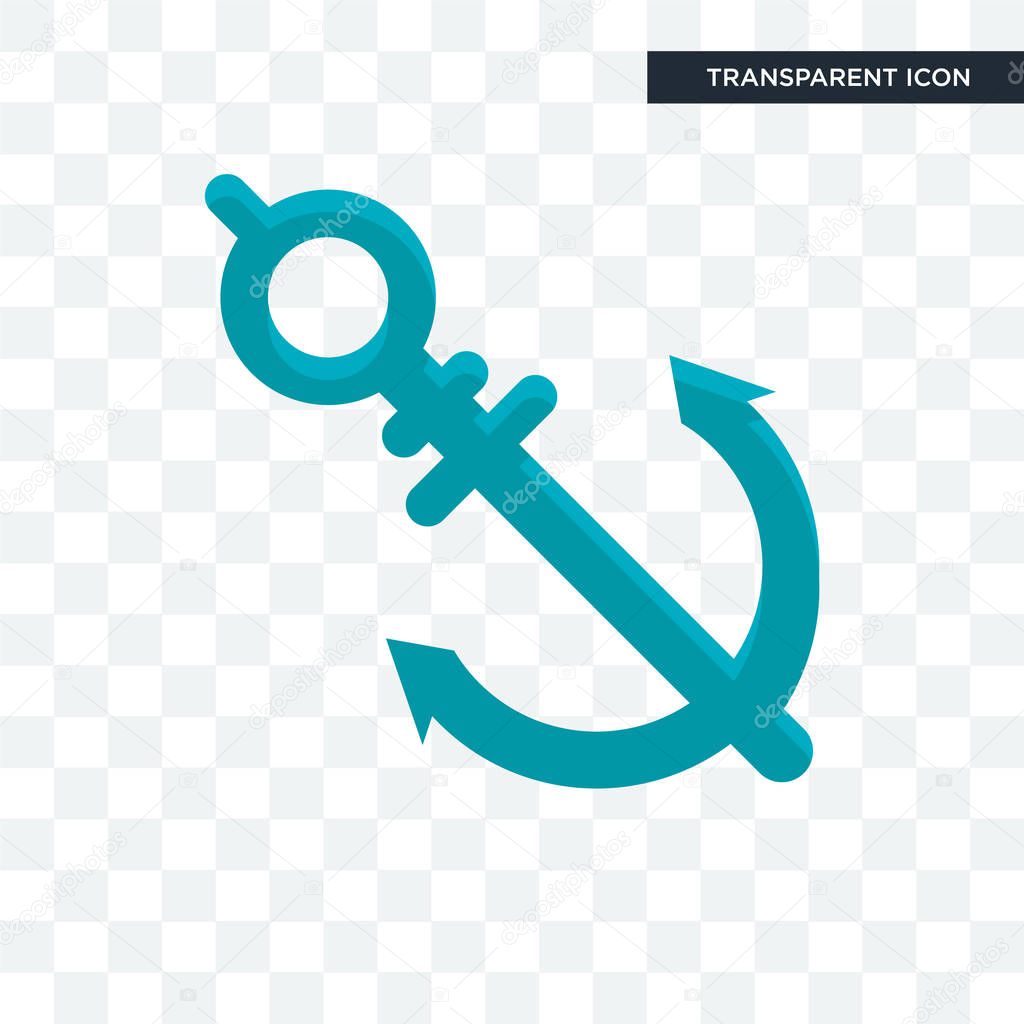 Anchor vector icon isolated on transparent background, Anchor logo concept