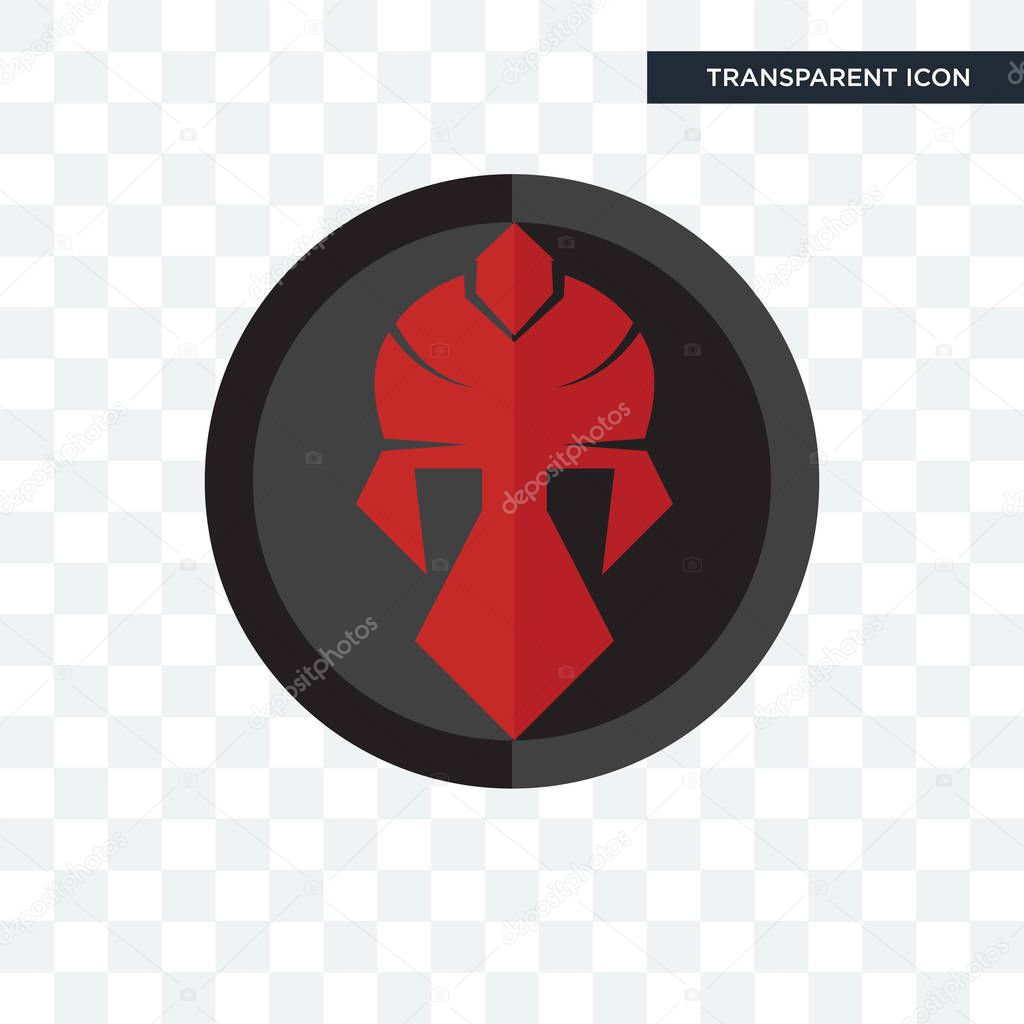 Spartan vector icon isolated on transparent background, spartan logo concept