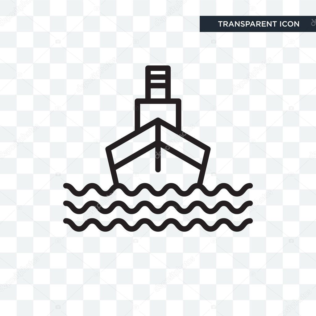 Cruise vector icon isolated on transparent background, Cruise lo