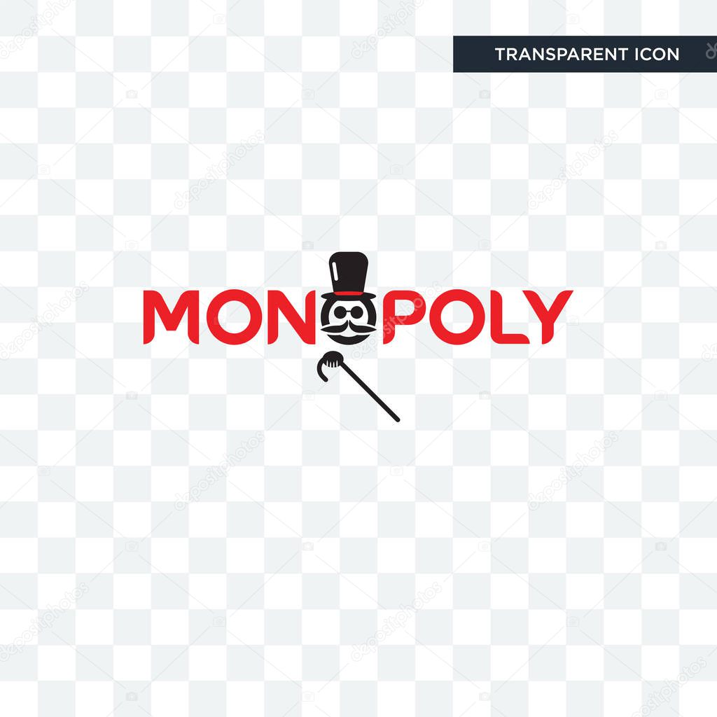 Monopoly vector icon isolated on transparent background, monopoly logo concept