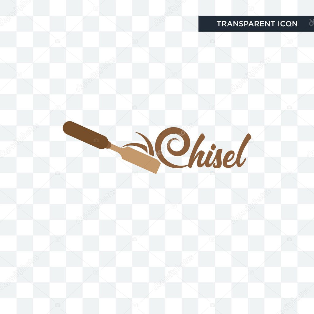 Chisel vector icon isolated on transparent background, chisel logo concept