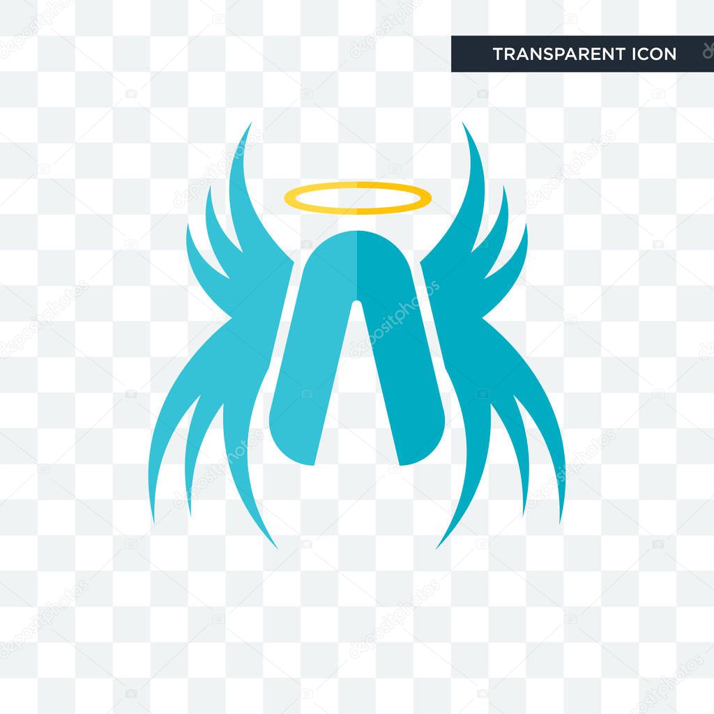 Archangel vector icon isolated on transparent background, archangel logo concept