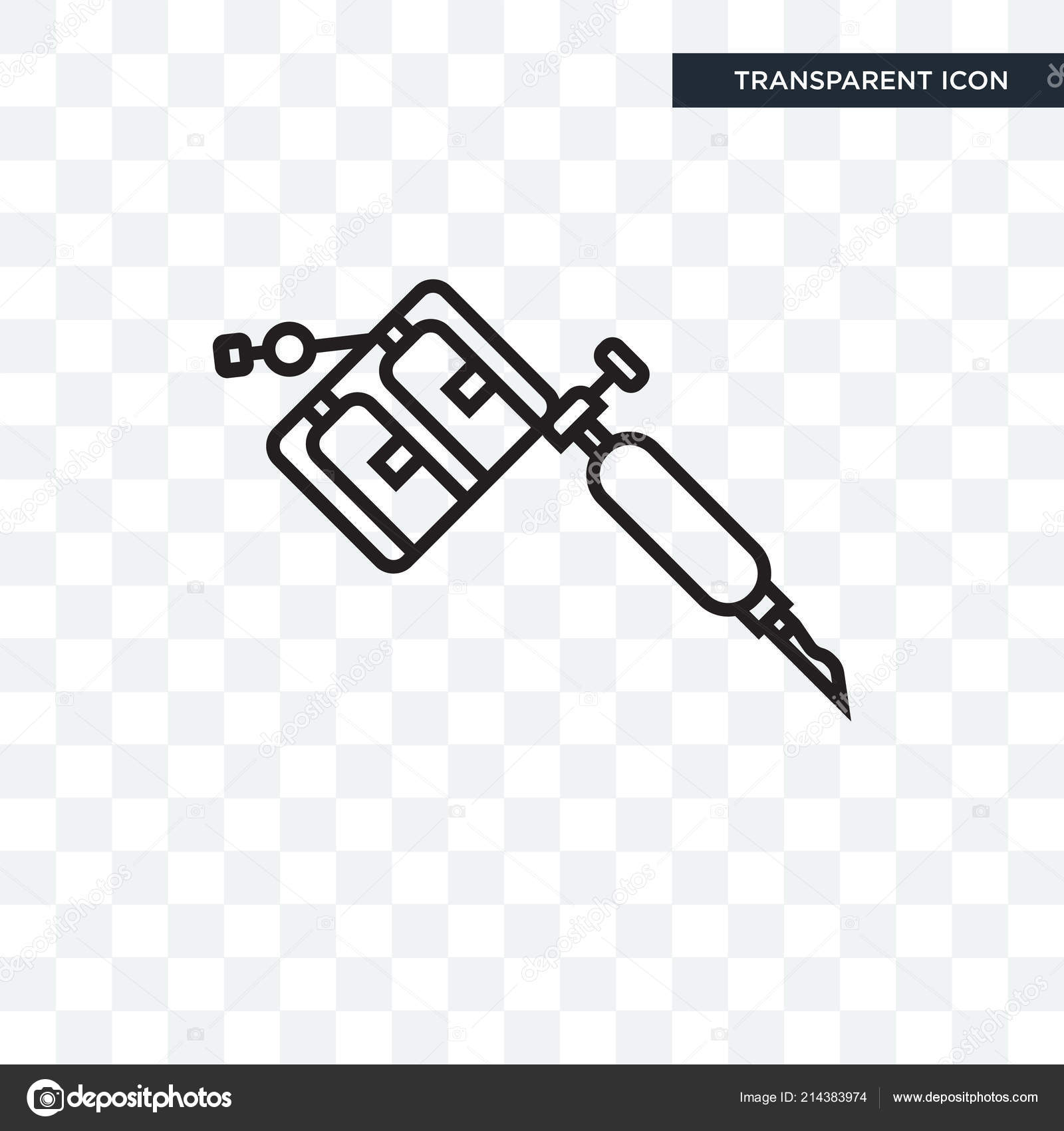 Ícone de vetor de máquina de tatuagem isolado em fundo transparente, T Vetor  de ©vectorgalaxy 214383974, image size:1600x1700