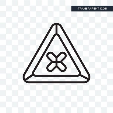 Vektör simgesi üzerinde şeffaf arka plan izole uyarı, uyarı 