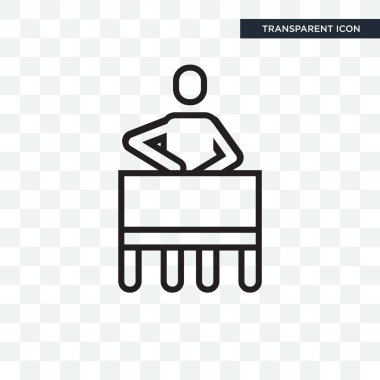 Saydam arka plan üzerinde işçi lo izole alt vektör simgesi