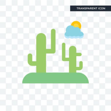 Saydam arka plan üzerinde çöl lo izole çöl vektör simgesi