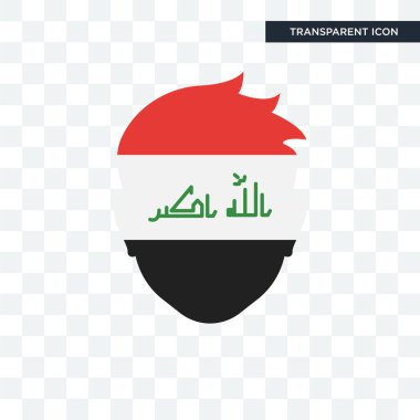 Şeffaf arka plan, Irak logosu d izole Irak vektör simgesi