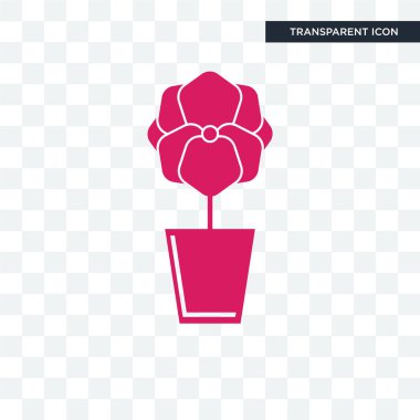 orkide vektör simgesi üzerinde şeffaf izole arka plan, orkide lo