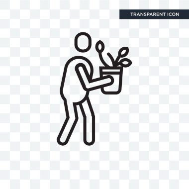 Saydam arka plan üzerinde izole vektör simge Bahçe Bahçe