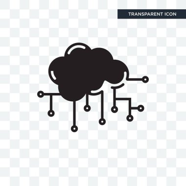 Vektör simgesi üzerinde şeffaf arka plan izole bulut, 