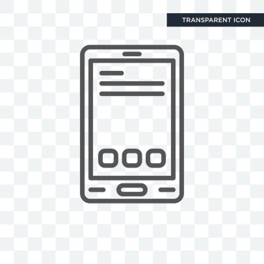 Dikey Smartphone vektör simgesi üzerinde şeffaf backgrou izole