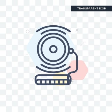 Okul zil vektör simgesini şeffaf arka plan üzerinde Scho izole