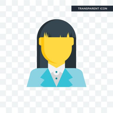 Saydam arka plan üzerinde Bu izole işkadını vektör simgesi