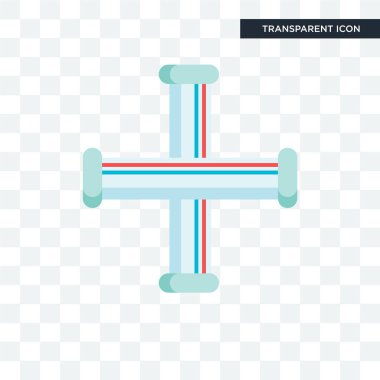 Saydam arka plan üzerinde boru logosu d izole vektör simge boru