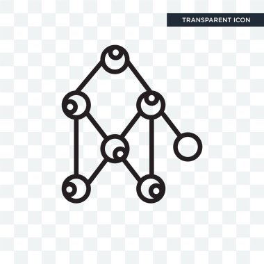 Saydam arka plan üzerinde molekül logo tasarımı izole molekül vektör simgesi