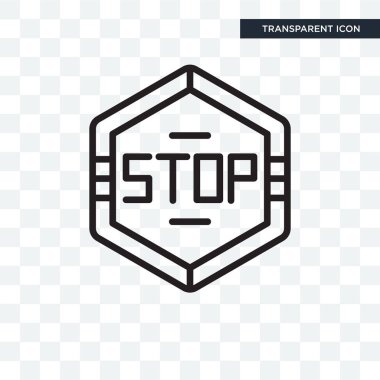 Saydam arka plan üzerinde S izole altıgen vektör simge durdurmak