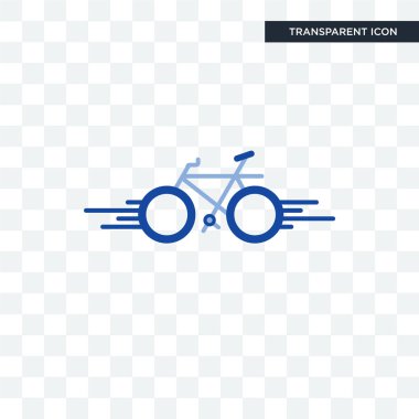 saydam arka plan üzerinde bisiklet logosu d izole Bisiklet vektör simgesi