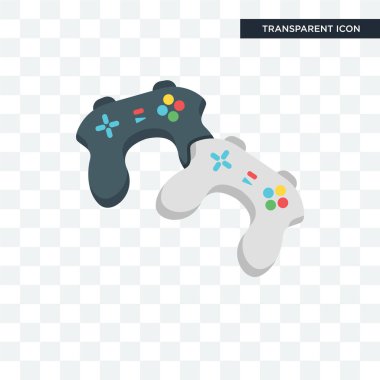 Saydam arka plan üzerinde Gamepad izole Gamepad vektör simgesi 
