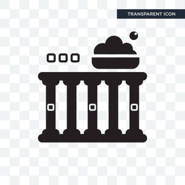 Saydam arka plan üzerinde cephe lo izole cephe vektör simgesi