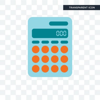 saydam arka plan üzerinde calcu izole hesap makinesi vektör simgesi