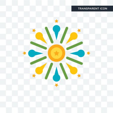 Saydam arka plan üzerinde Firewor izole havai fişek vektör simgesi