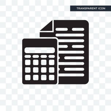 saydam arka plan üzerinde calcu izole hesap makinesi vektör simgesi