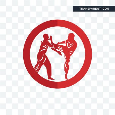 saydam arka plan üzerinde krav m izole krav maga vektör simgesi